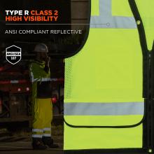 Type R Class 2 high visibility: ansi/isea 107 compliant reflective