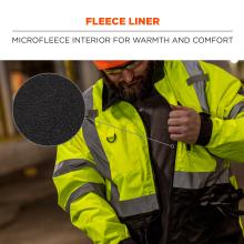 Fleece liner: micro fleece interior for warmth and comfort