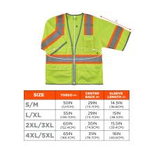 Size chart for sizes S/M to 4XL/5XL. Screen readers: view size chart before the size selector for vest experience.