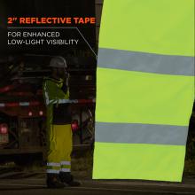 2” reflective tape: for enhanced low-light visibility. 