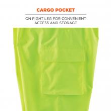 Cargo pocket: on right leg for convenient access and storage