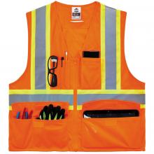 Front of vest with propped pockets