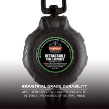 Industrial grade durability: ABS thermoplastic housing protects internal workings of retractable