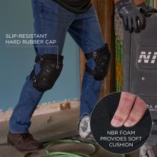 Slip-resistant hard rubber cap. NBR foam provides soft cushion for long-lasting comfort and protection.