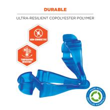 Durable: made with ultra-resilient copolyester polymer. Non-conductive and temperature resistant. Made with recycled materials.