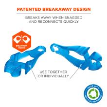 Patented breakaway design: breaks away when snagged and reconnects quickly. Use together or individually