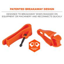 Patented breakaway design: designed to detach around moving parts or other catch hazards