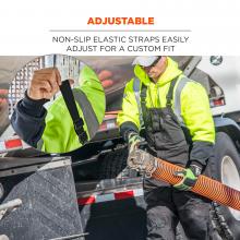 Adjustable. non-slip elastic straps easily adjust for a custom fit