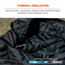 thermal insulation. Thermal insulation and quilted lining from comfortable warmth in extreme cold. Up-close quilting