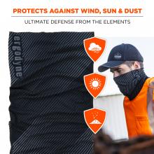Protects against wind, sun and dust. Ultimate defense from elements.