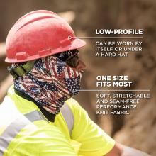 low-profile: can be worn by itself or under a hard hat. one size fits most: soft, stretchable and seam-free performance knit fabric