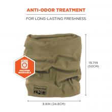 Anti-odor treatment: for long-lasting freshness. Icon says machine washable. Dimensions read 9.8in(24.8cm) x 19.7in(50cm)