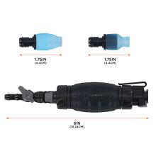 Nozzle lengths are 1.75 in or 4.4 cm. Attachment is 6 in or 15.24 cm.