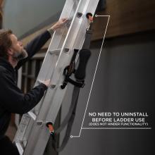 No need to uninstall before ladder use (does not hinder functionality).