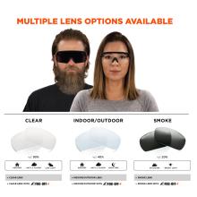 Multiple lens options available in clear, indoor-outdoor, and smoke