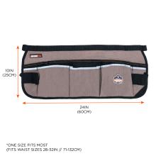 Dimensions: 10 inches or 25 cm in height, 24 inches or 60cm in length. One size fits most, fits waist sizes 28 to 52 inches or 71cm to 132 cm.