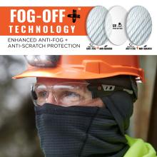 Fog off plus technology: enhanced anti-fog and anti-scratch protection with uv protection.