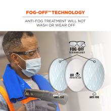 Fog-off technology: anti-fog treatment will not wash or wear off. Fog off technology. UV Protection