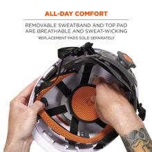 All-day comfort: removable sweatband and top pad are breathable and sweat-wicking. *replacement pads sold separately image 5