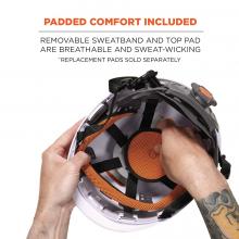 Padded comfort included: removable sweatband and top pad are breathable and sweat-wicking. *replacement pads sold separately image 5