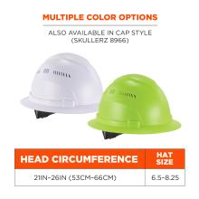 Skullerz 8968 Lightweight Full Brim Hard Hat with Venting - Type 1