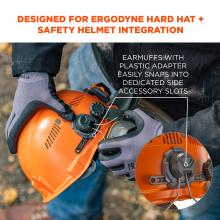 Designed for Ergodyne hard hat and safety helmet integration