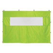 Front of lime pop-up tent sidewall with mesh window