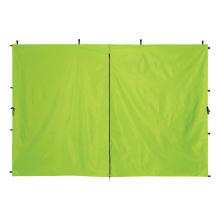 Front of lime zippered pop-up tent sidewall