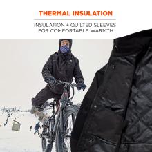 Thermal insulation: insulation and quilted sleeves for comfortable warmth