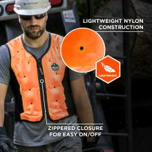 Lightweight nylon construction. Highlights the lightweight material and improved contoured fit for comfort and ease of movement .