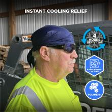 Instant cooling relief: 4 hours of evaporative cooling through cooling polymer technology