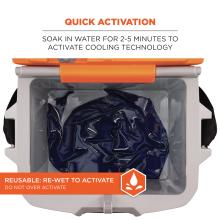 Quick activation: soak in water for 2-5 minutes to activate cooling technology. Reusable, re-wet to activate. Do not over activate