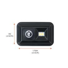 Battery is 1.75 inches or 4.4cm in length and 1 inch or 2.5cm in height