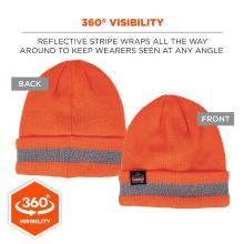360 visibility: reflective stripe wraps all the way around to keep wearers seen at any angle.