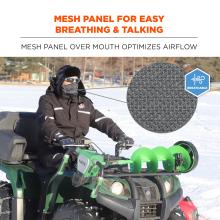 Mesh Panel for Easy Breathing and Talking: The mesh panel over the mouth optimizes airflow, making it easier to breathe and talk.