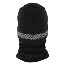 Back of black reflective balaclava face mask