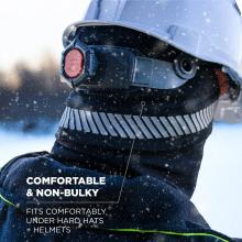 Comfortable & Non-Bulky: Fits comfortably under hard hats and helmets.