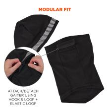 Modular Fit: Attach or detach the gaiter using a hook and loop plus an elastic loop.