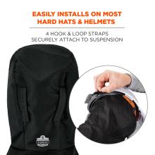 Easily Installs on Most Hard Hats and Helmets: Features four hook-and-loop straps that securely attach to suspension .