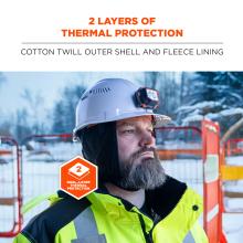 2 Layers of Thermal Protection: This liner is made with a cotton twill outer shell and fleece lining, providing dual-layer thermal protection.