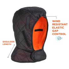 Wind resistant elastic gap control, shoulder length