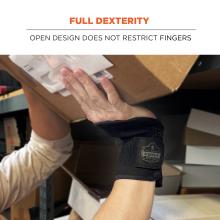 Full dexterity: open design does not restrict fingers