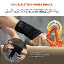 Double strap wrist brace: structured support minimizes excessive wrist movement during repetitive activities. Two tightening strap increases level of compression