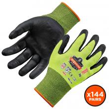 ProFlex 7022-CASE Hi-Vis Nitrile Coated Cut-Resistant Gloves - ANSI A2, 18g, Dry Grip (144-Pair)