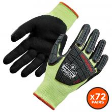 ProFlex 7141-CASE Hi-Vis Nitrile Coated Cut-Resistant Gloves - ANSI A4, Wet Grip, Dorsal Protection  (72-Pair)