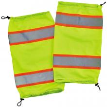 8009 Lime Class E Two-Tone Mesh Leg Gaiters image 1