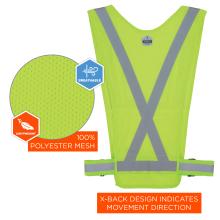 Made from 100% polyester mesh, the vest is both lightweight and breathable. Its X-back reflective tape design helps indicate movement direction for added safety.