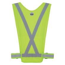 Back of lime x-back hi-vis safety vest