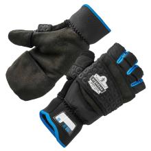 ProFlex 816 Thermal Half Finger Winter Work Gloves - Flip-Top Mittens