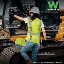 Tailored specifically for women with narrow shoulders, a contoured waist, side slits, a longer tail, and a tailored chest seam for a more fitted and functional design.